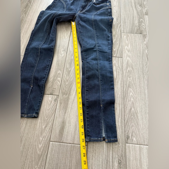 Good American|Good legs crop curvy piecing split hem skinny jeans,dark wash••• - Picture 16 of 16